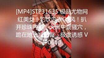 [MP4]STP31635 极品尤物网红美女！豹纹内衣OL风！扒开珍珠内裤，大黑牛震骚穴，跪在地上翘肥臀，极度诱惑 VIP0600