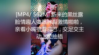 [MP4/ 562M] 新来的黑丝露脸情趣人妻跟胖哥激情啪啪，亲着小嘴撸着鸡巴，交足交主动上位抽插