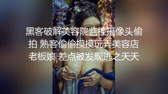 黑客破解美容院监控摄像头偷拍 熟客偷偷摸摸玩弄美容店老板娘 差点被发现逃之夭夭