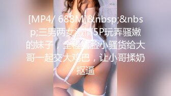 [MP4/ 688M]&nbsp;&nbsp;三男两女激情5P玩弄骚嫩的妹子，全程露脸小骚货给大哥一起交大鸡巴，让小哥揉奶抠逼