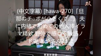 (中文字幕) [hawa-270]「旦那のチ○ポが小さくて…」 夫に内緒で初めての他人棒イラマ精飲 野外で感じる敏感ノド妻 あやさん23歳