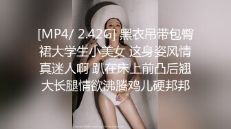 [MP4/ 2.42G] 黑衣吊带包臀裙大学生小美女 这身姿风情真迷人啊 趴在床上前凸后翘大长腿情欲沸腾鸡儿硬邦邦