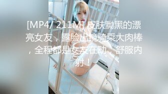 [MP4/ 211M] 皮肤黝黑的漂亮女友，露脸出镜骑乘大肉棒，全程都是女友在动，舒服内射！