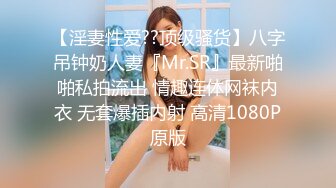 【淫妻性爱??顶级骚货】八字吊钟奶人妻『Mr.SR』最新啪啪私拍流出 情趣连体网袜内衣 无套爆插内射 高清1080P原版